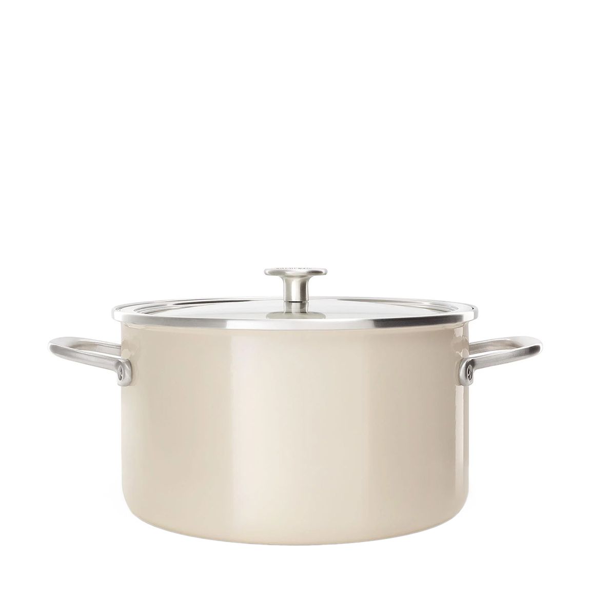 KitchenAid Steel Core Enamel 20cm/3.7 Litre Casserole, Almond Cream main product photo