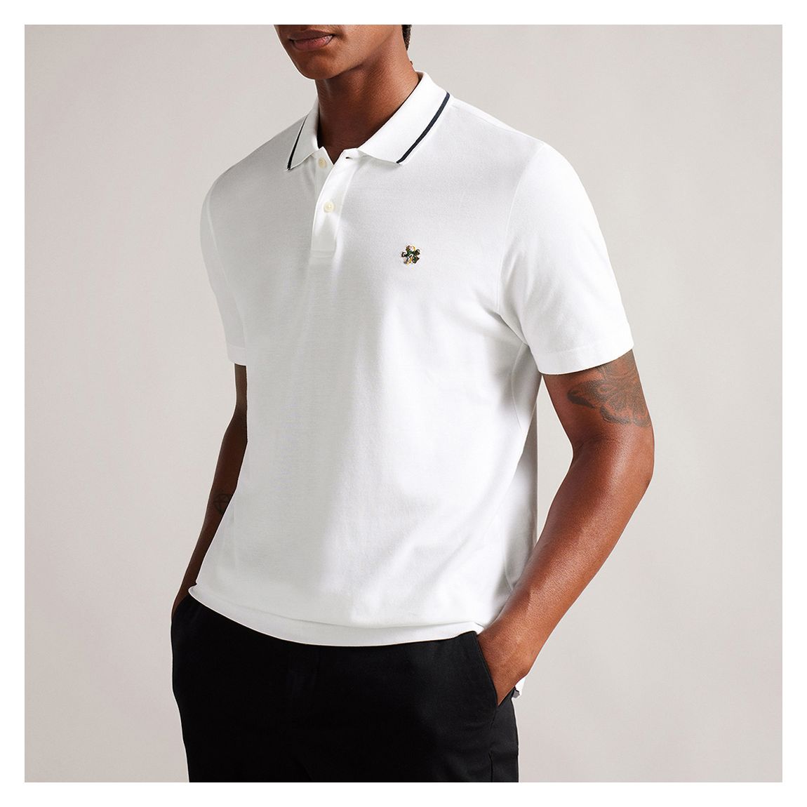 White Camden Cotton Polo Shirt main product photo