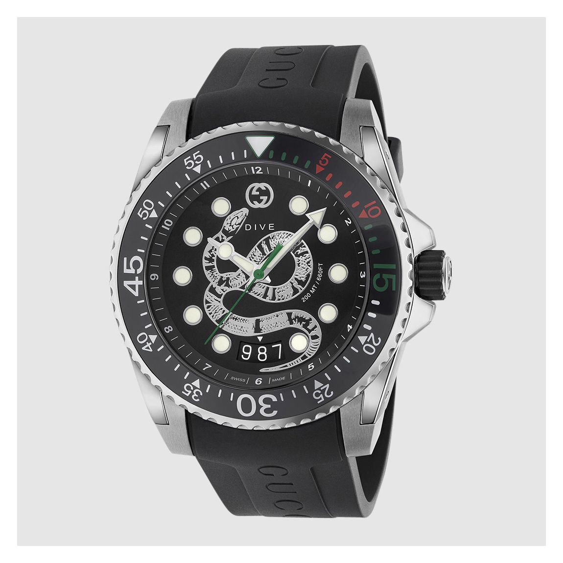 Gucci Dive Watch 45mm in Black Stainless Steel main product photo
