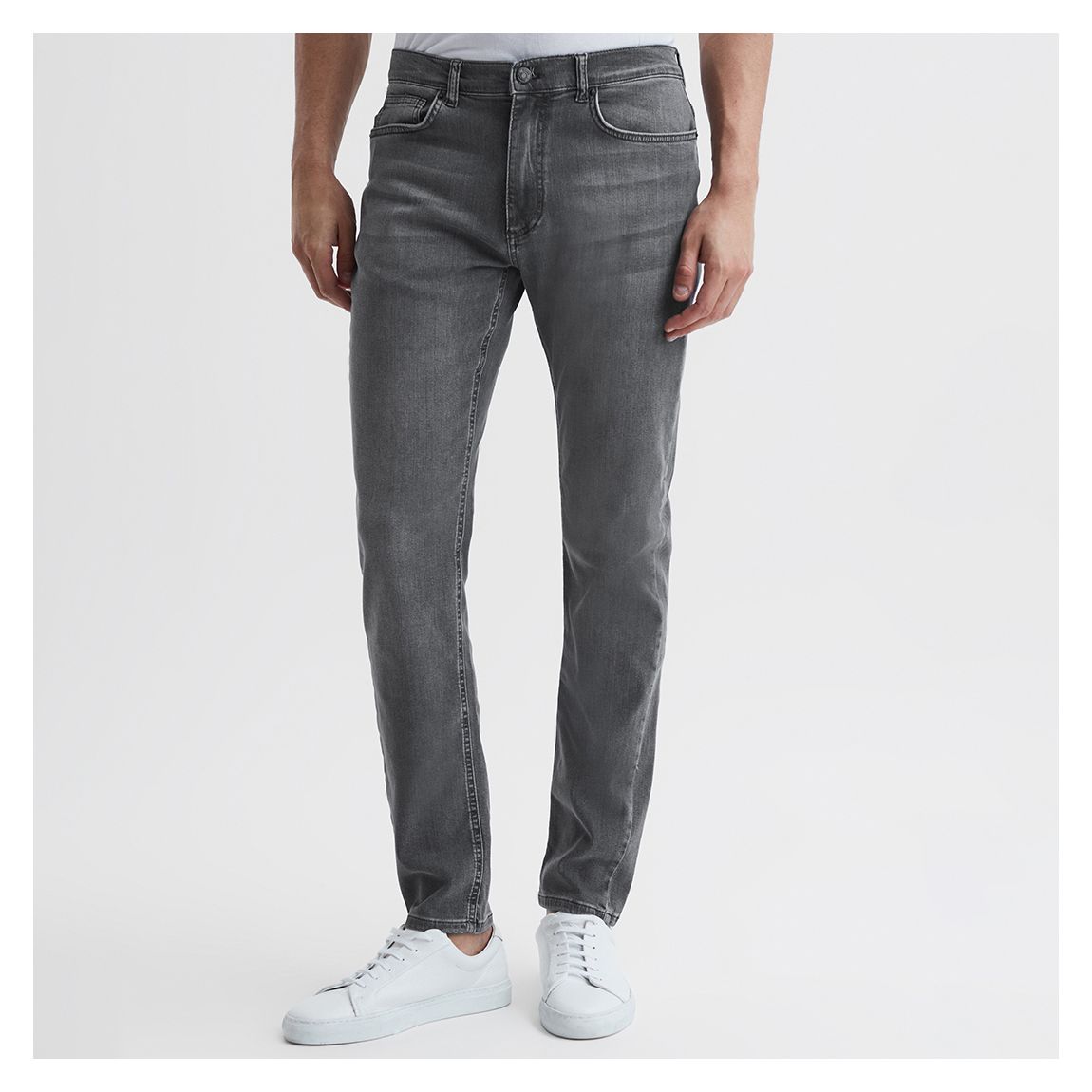Washed Black Harry Skinny Stretch Jeans main product photo