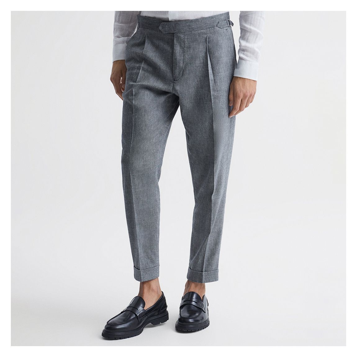 Dark Grey Map-Side Adjustor Formal Trousers main product photo