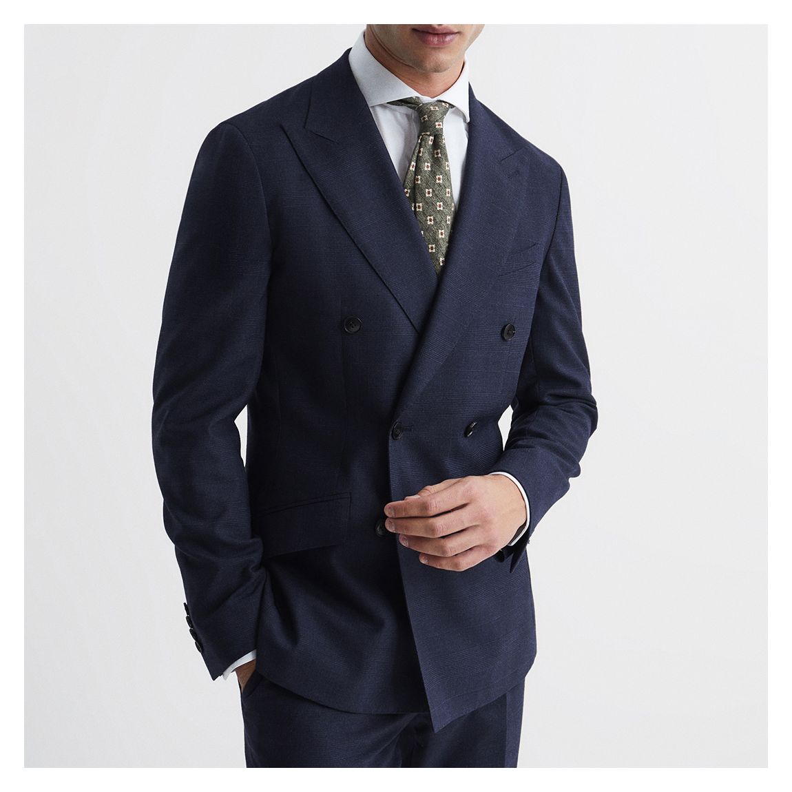 Navy Broadgate Double Breasted Blazer main product photo