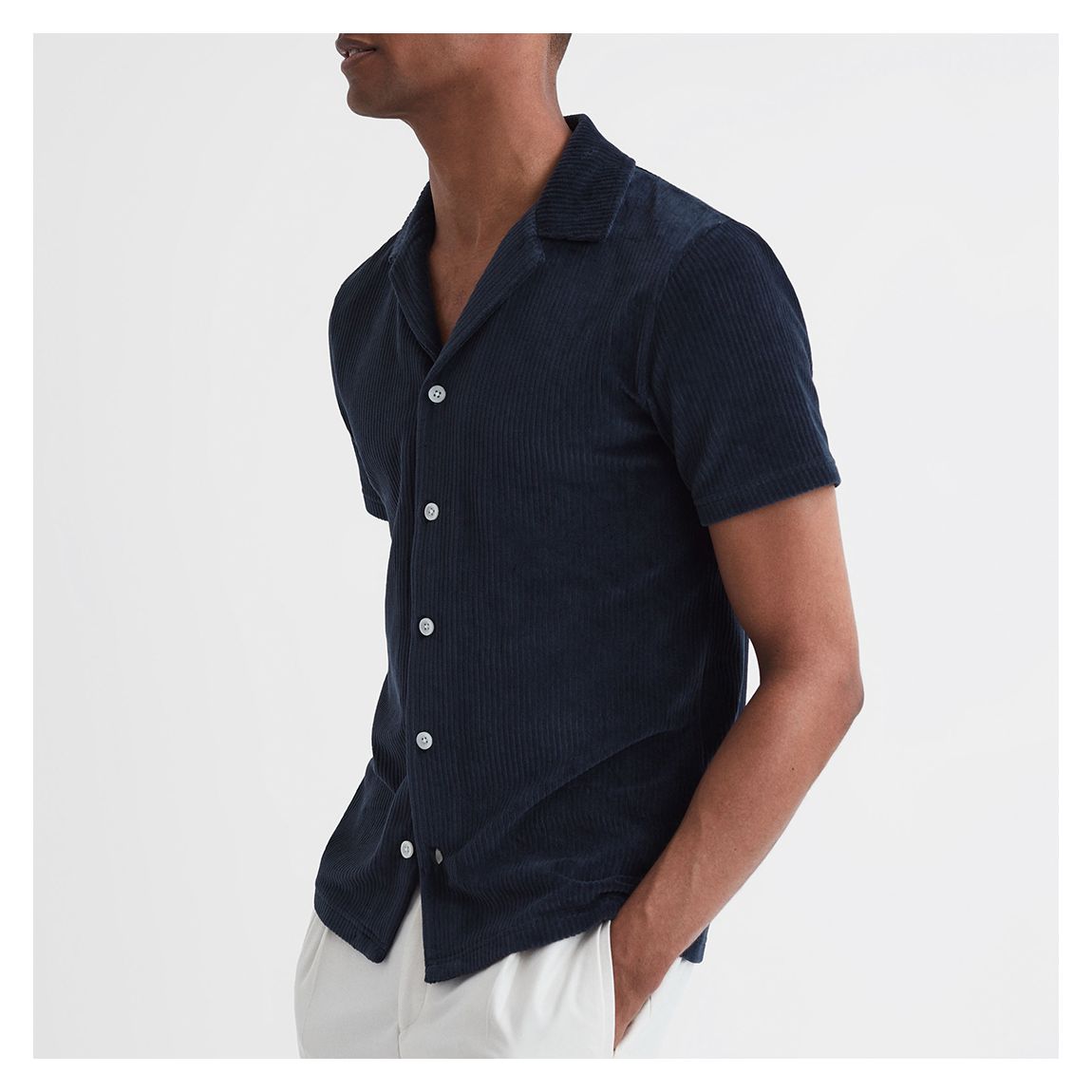 Navy Santal Velour Ribbed main product photo