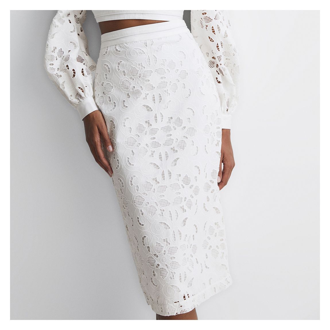 White Immi Lace Skirt main product photo
