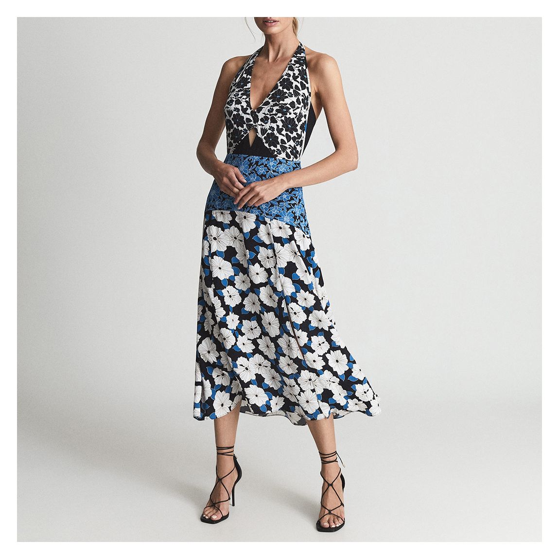 Blue/Multi Mara Mix Resort Midi Dress main product photo