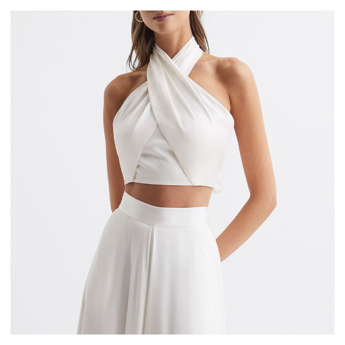 White Ruby-Halter Occasion Top main product photo