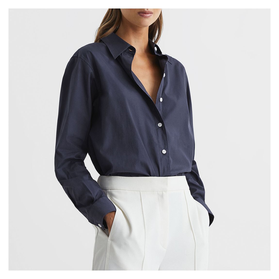 Navy Jenny-Cotton Shirt main product photo