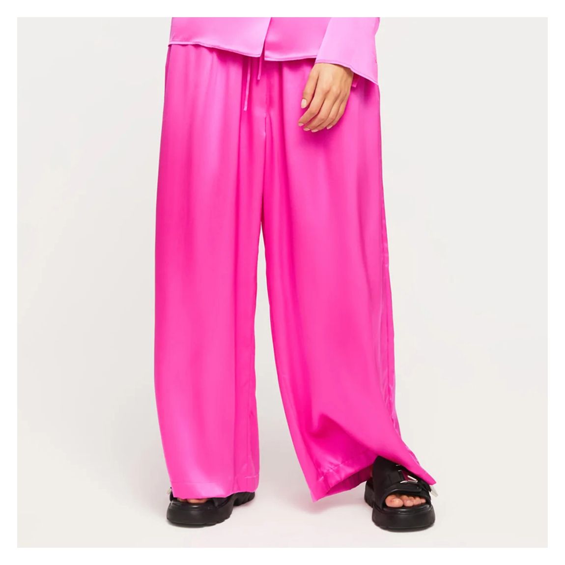 Bright Pink Adele Silk Trousers main product photo