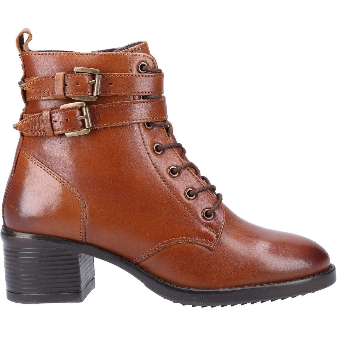 Tan Paxan Buckle Detail Heeled Boot main product photo