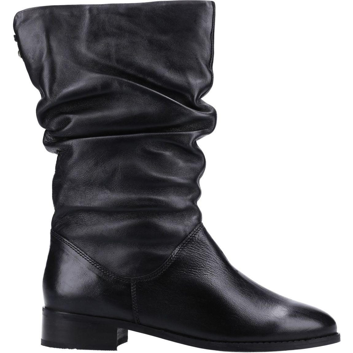 Black Rosalindas Ruched Calf Boots main product photo