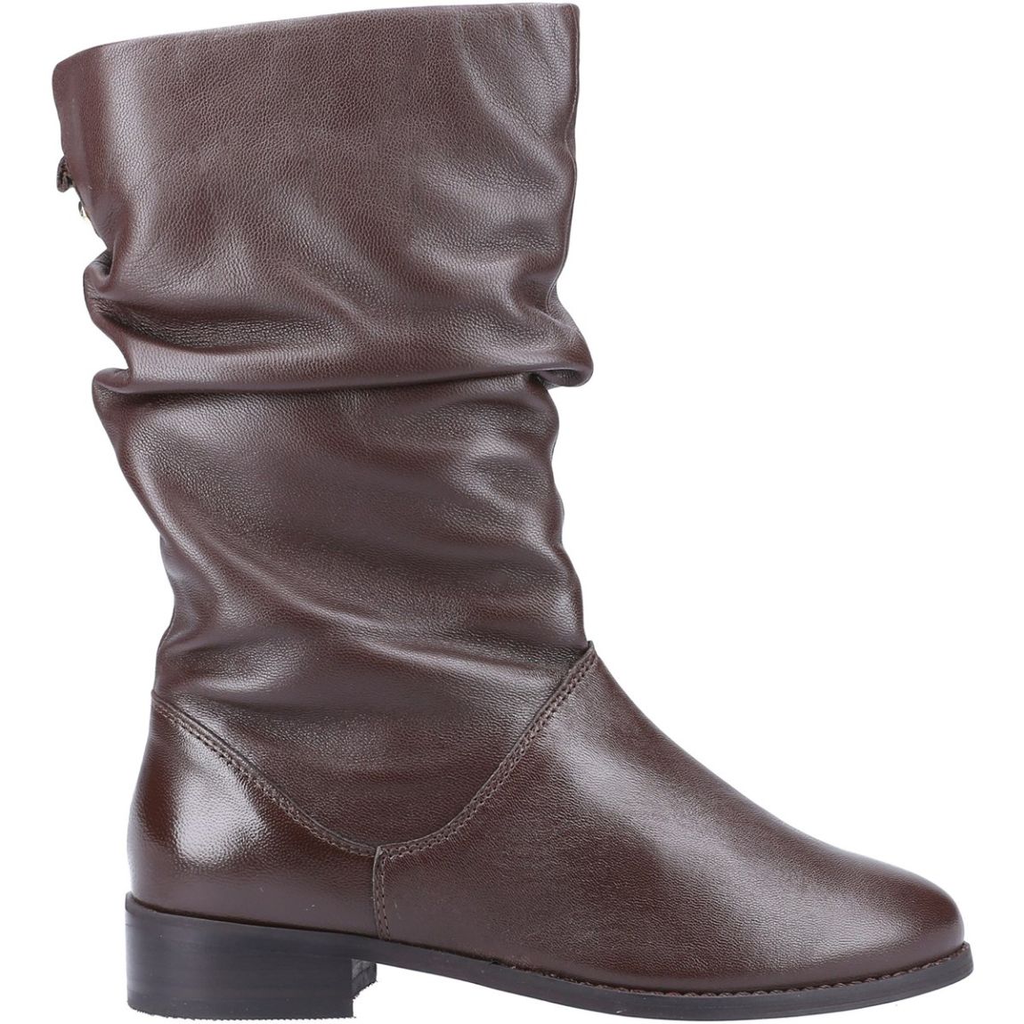 Brown Rosalindas Ruched Calf Boots main product photo