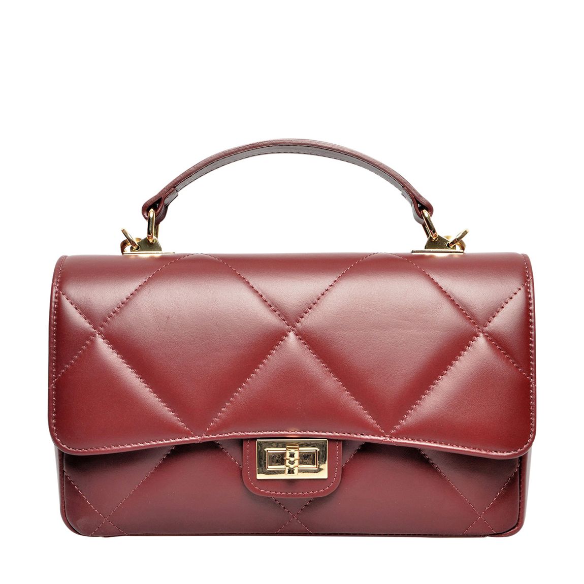 Red Italian Leather Crossbody Bag main product photo