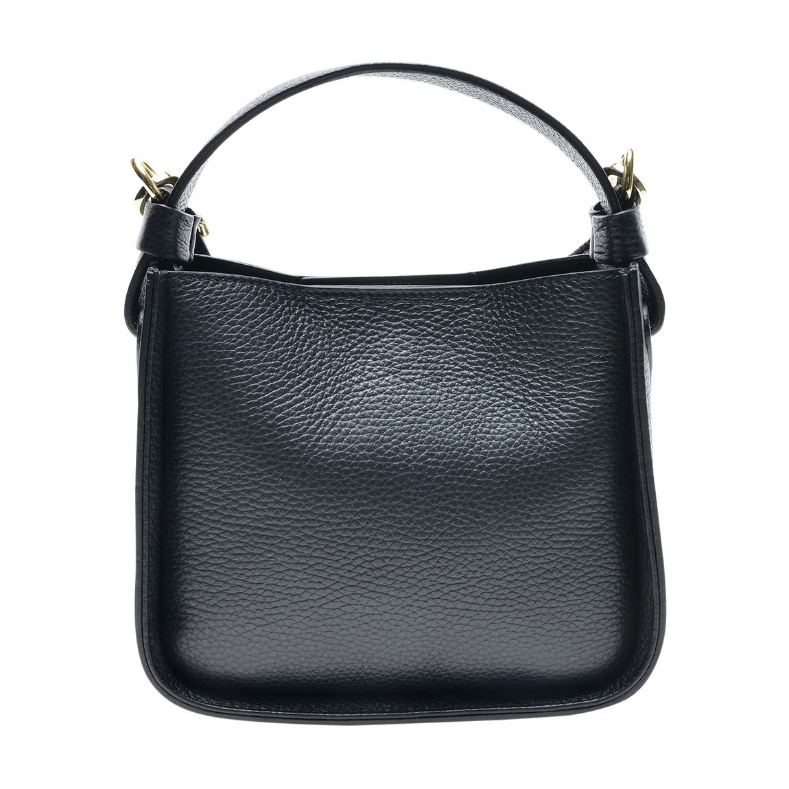 Black Italian Leather Shoulder Bag main product photo