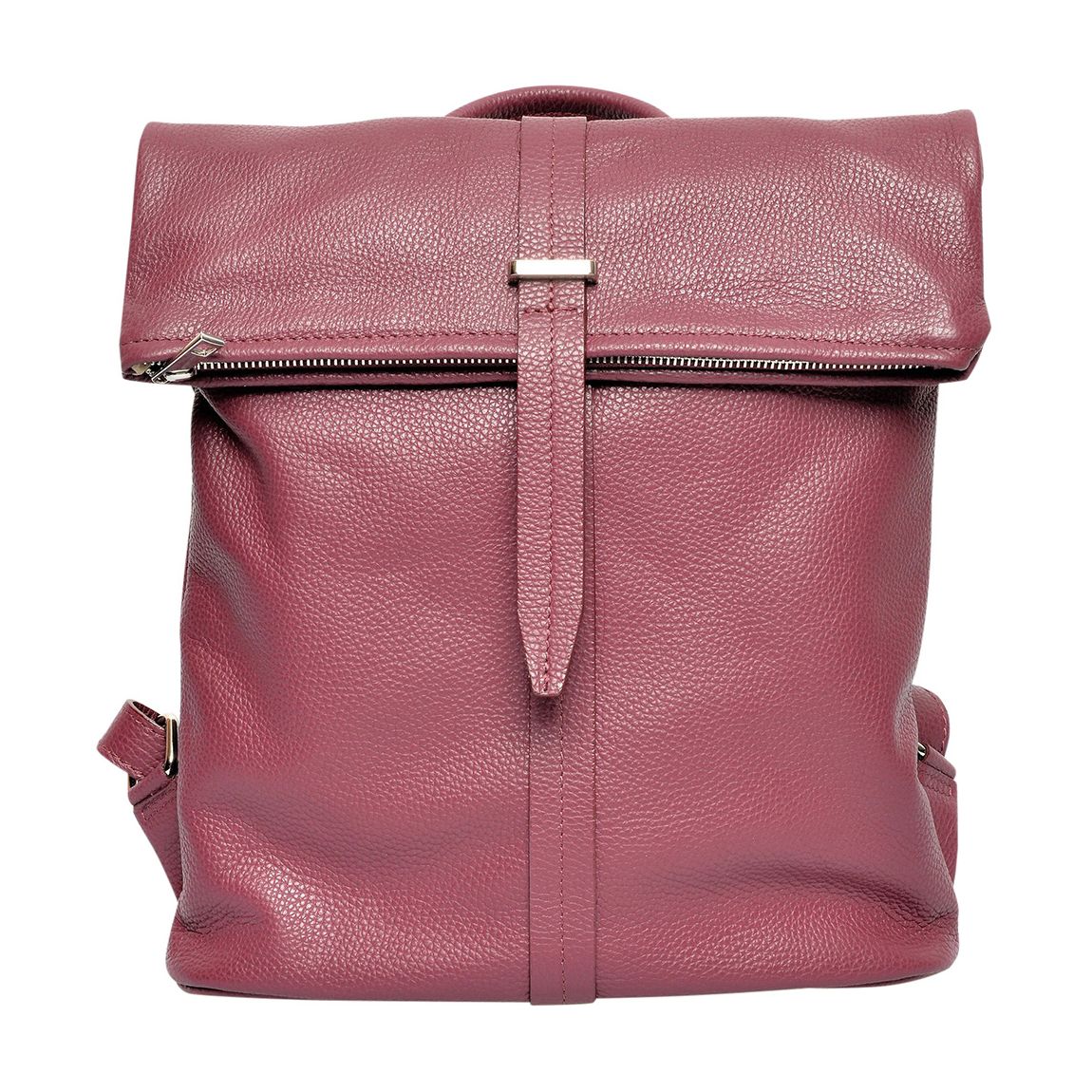 Red Italian Leather Backpack main product photo