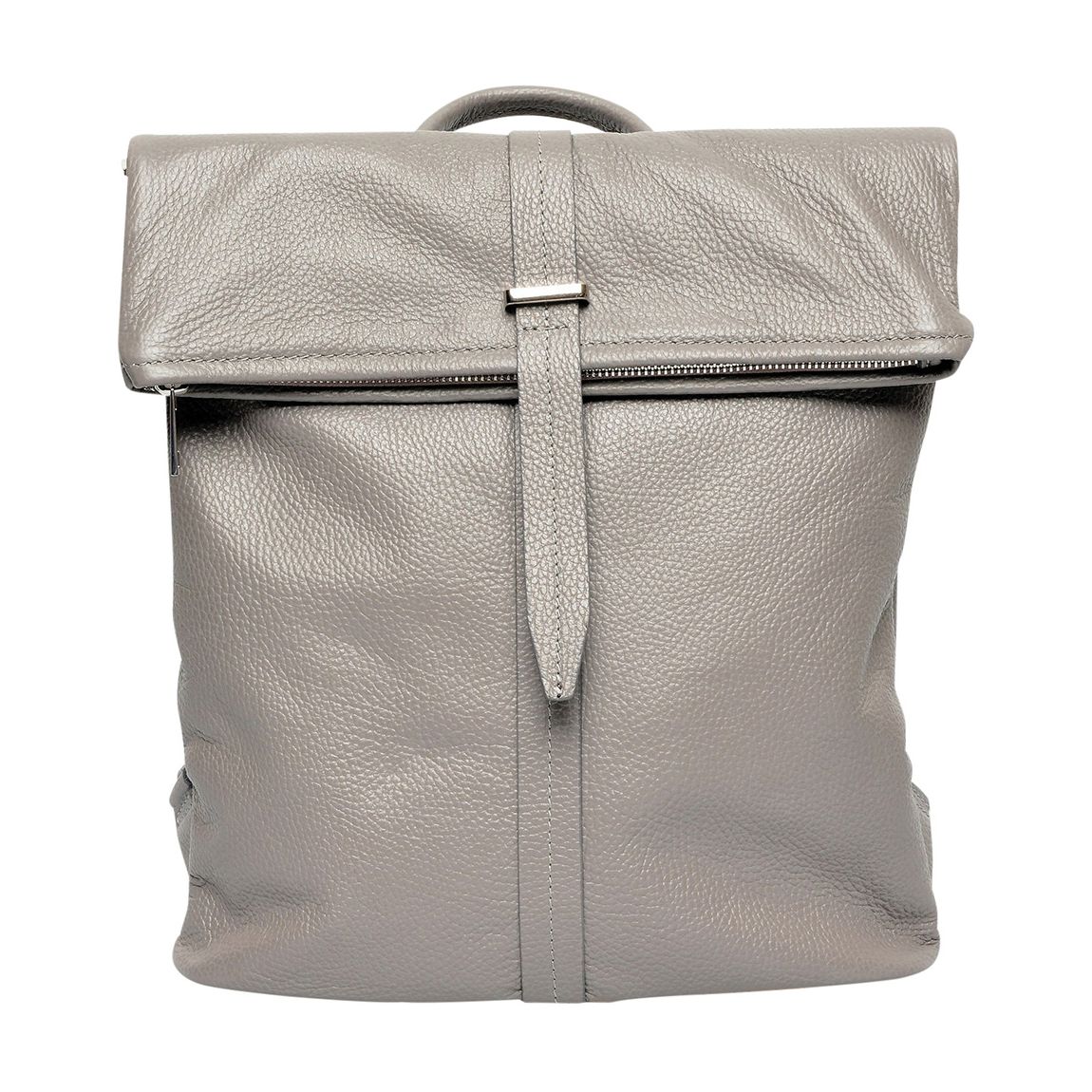 Grey Italian Leather Backpack main product photo