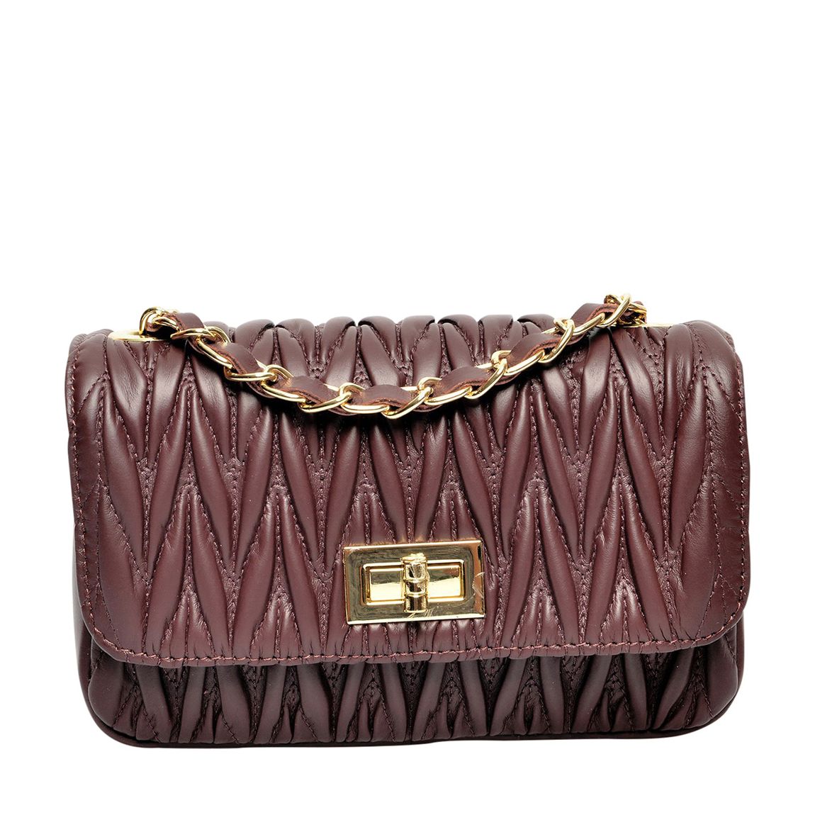 Red Italian Leather Crossbody Bag main product photo