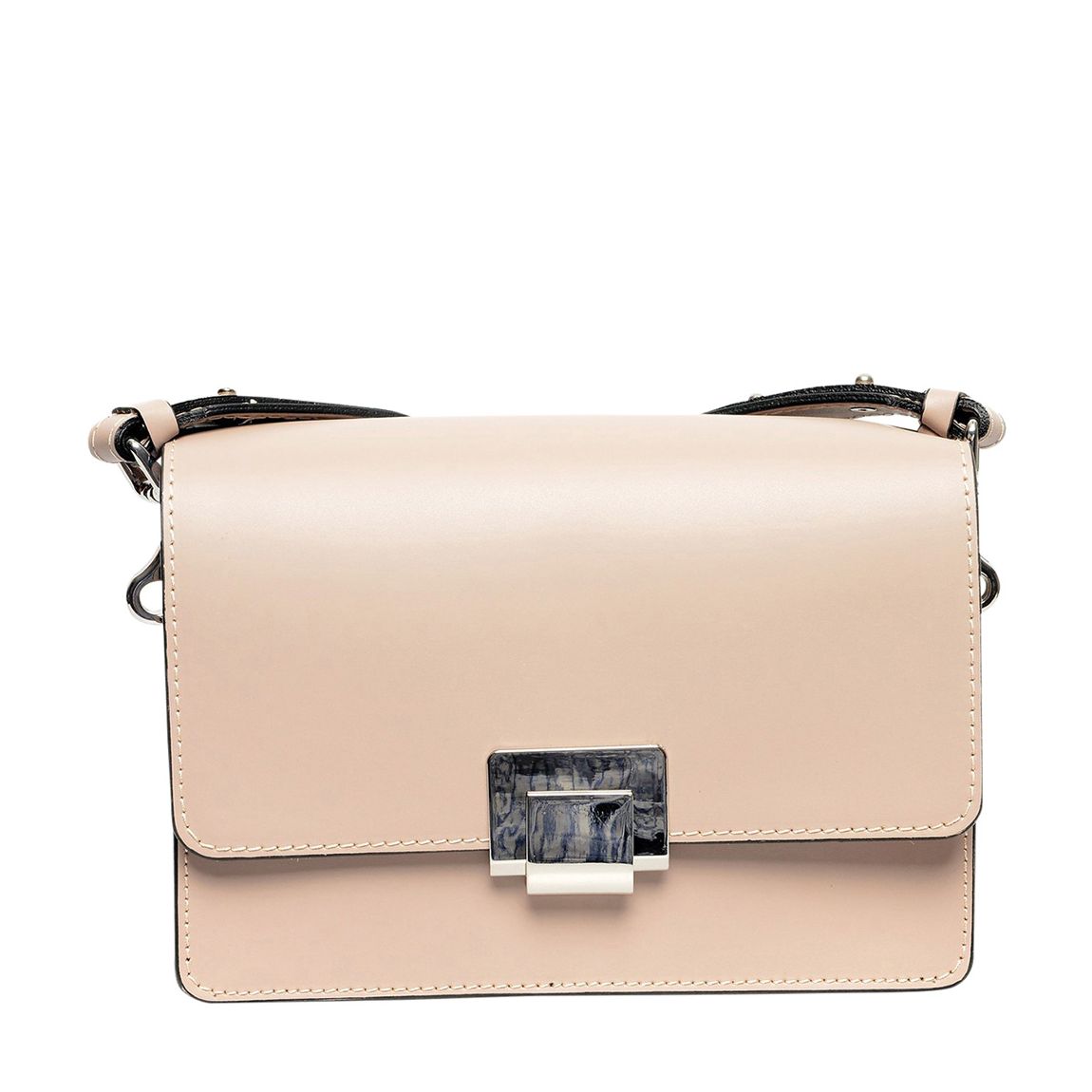 Pink Italian Leather Crossbody Bag main product photo