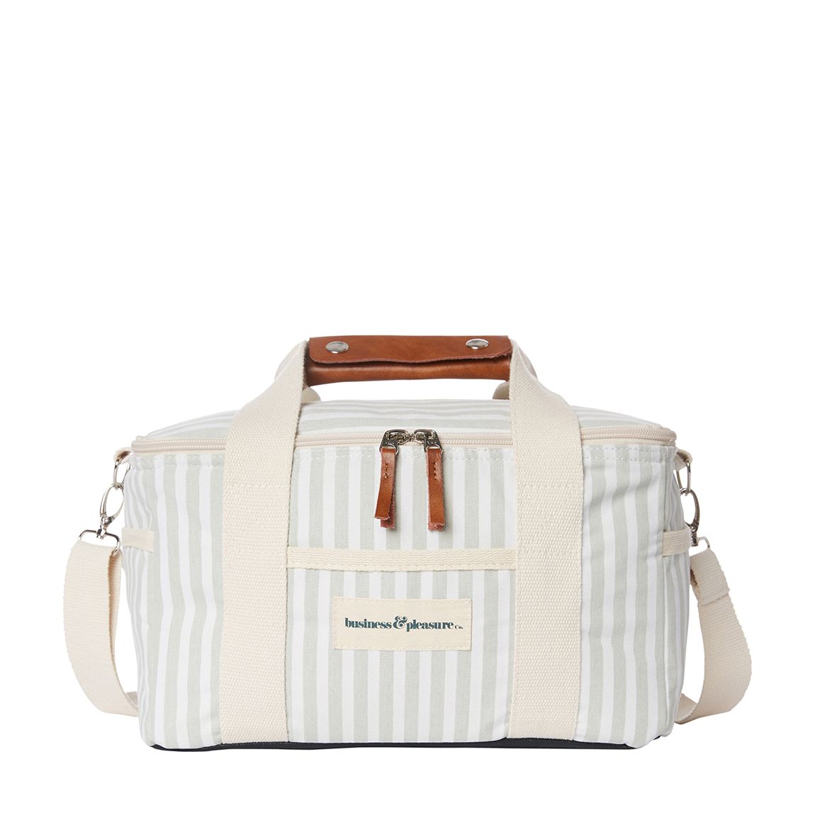 The Premium Cooler Bag, Laurens Sage Stripe main product photo