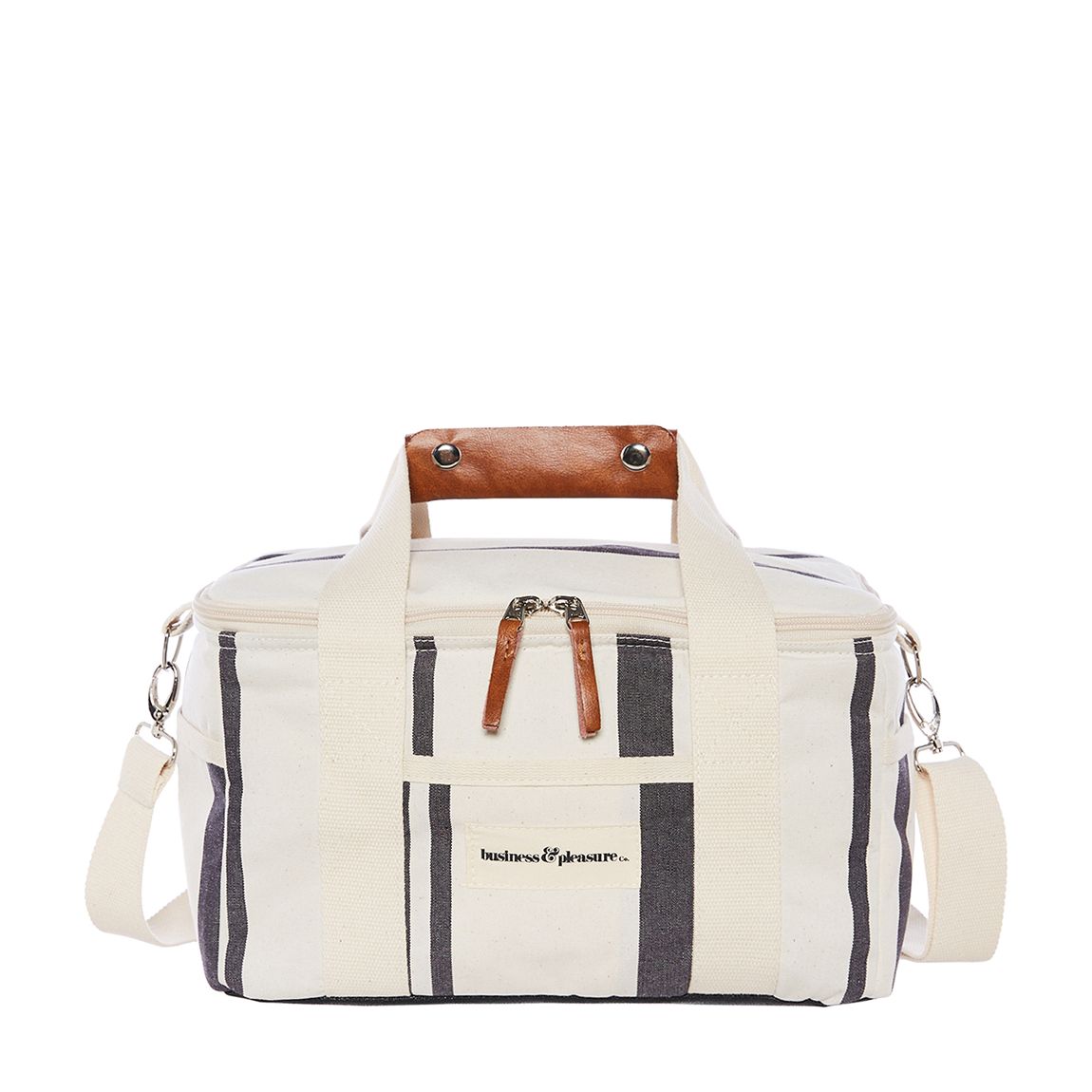 The Premium Cooler Bag, Vintage Black Stripe main product photo