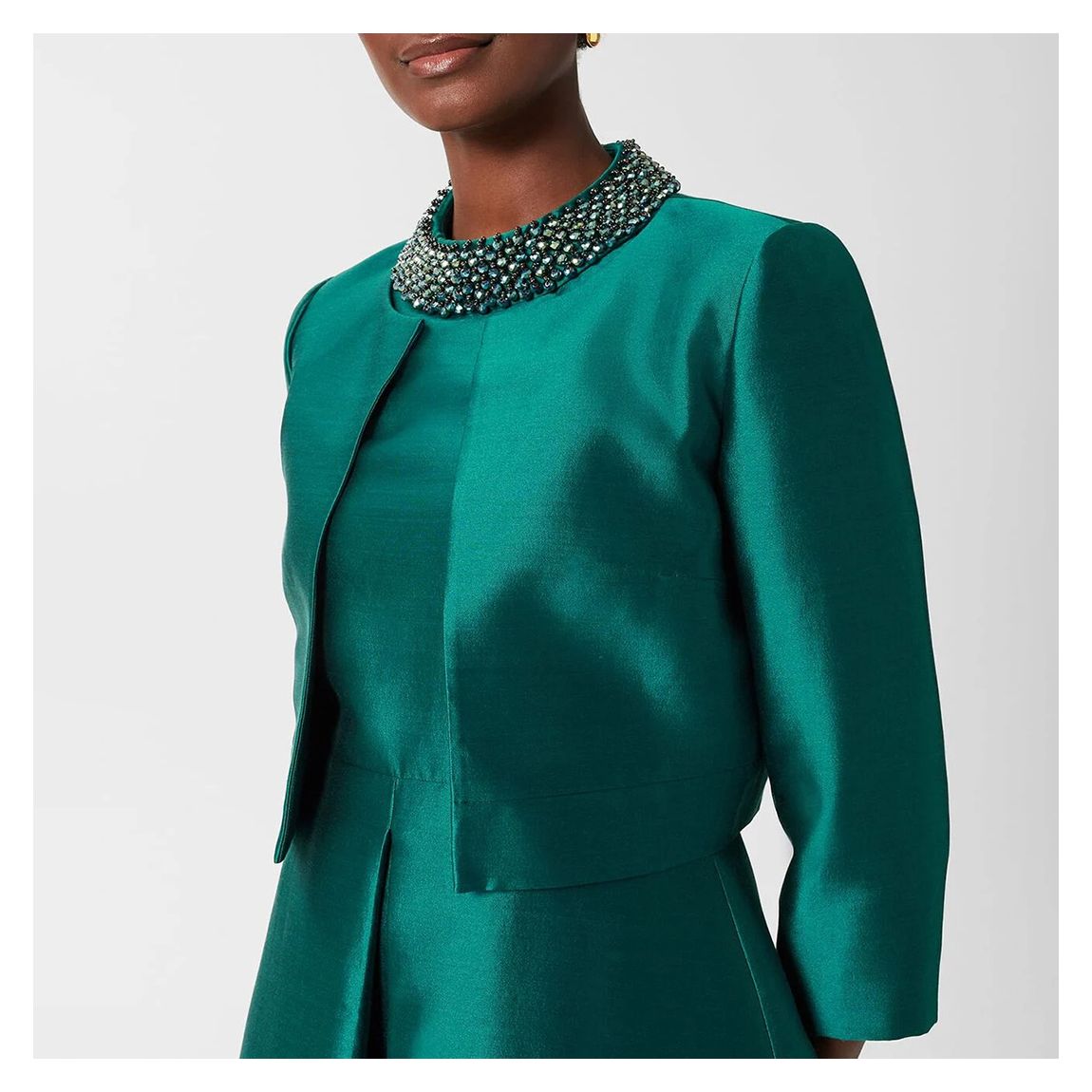 Green Christie silk Wool Blend Blazer main product photo