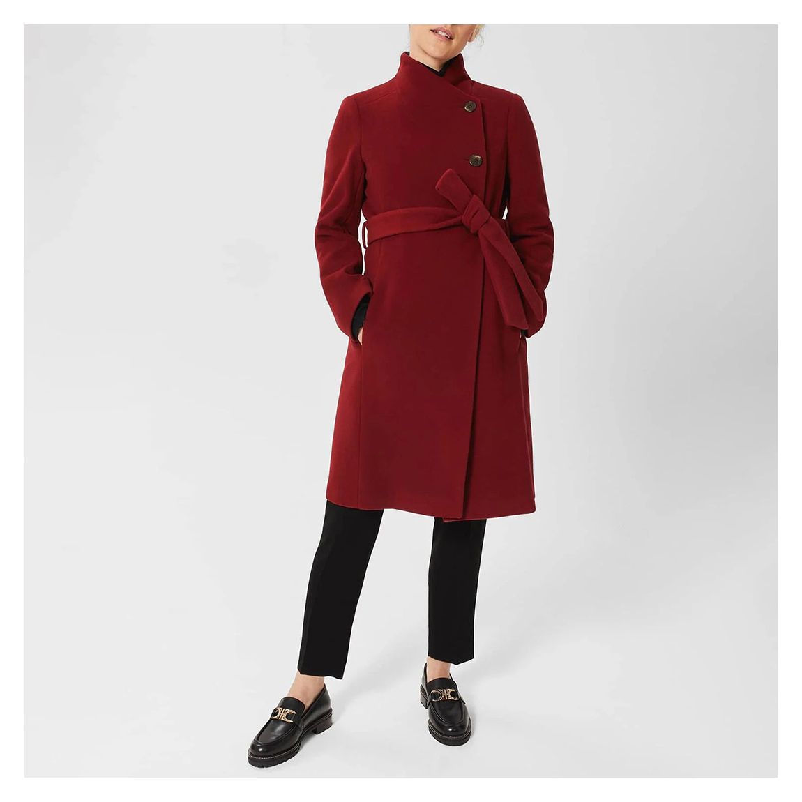 Red Petite Asher Wool Coat main product photo