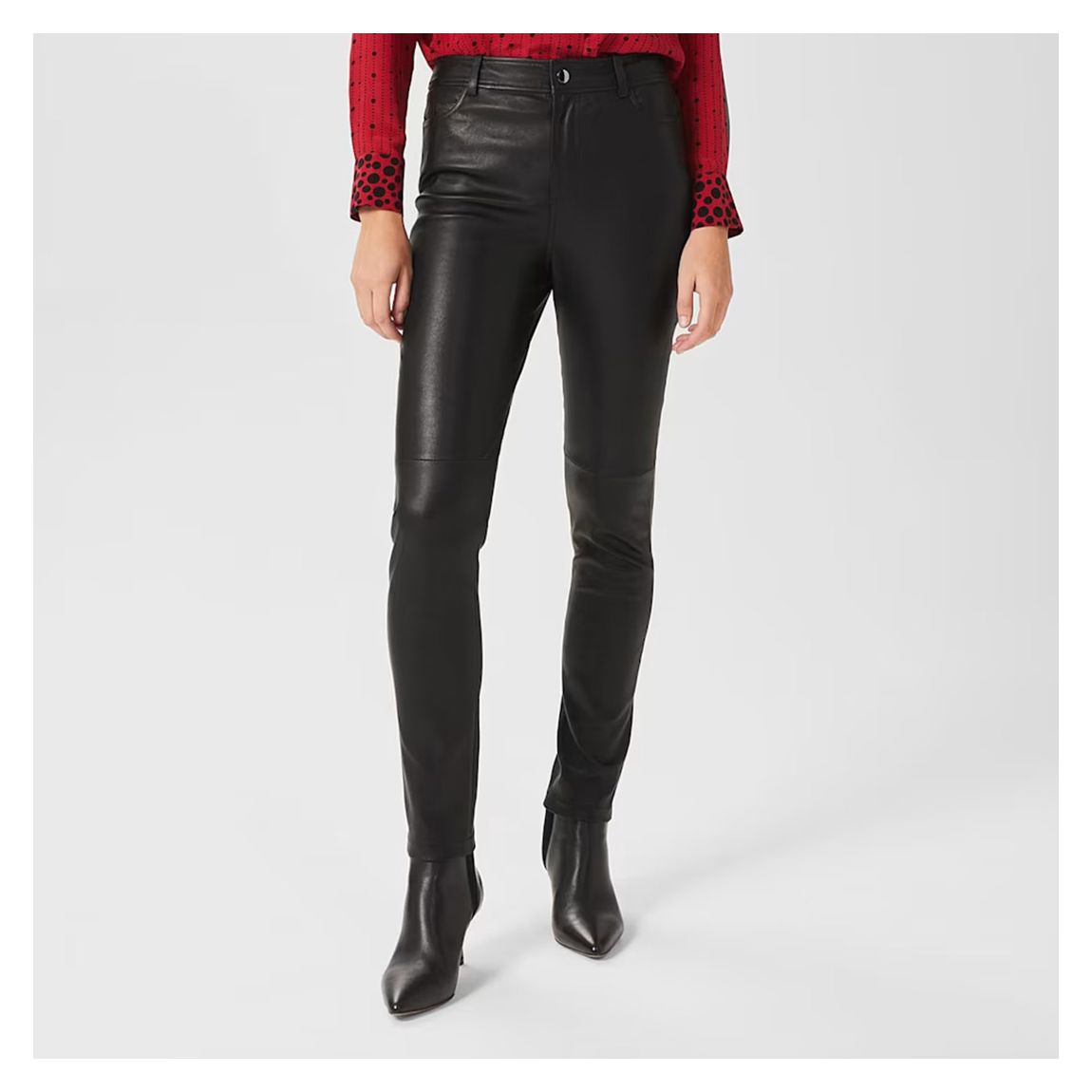 Black Gia Leather Jeans main product photo