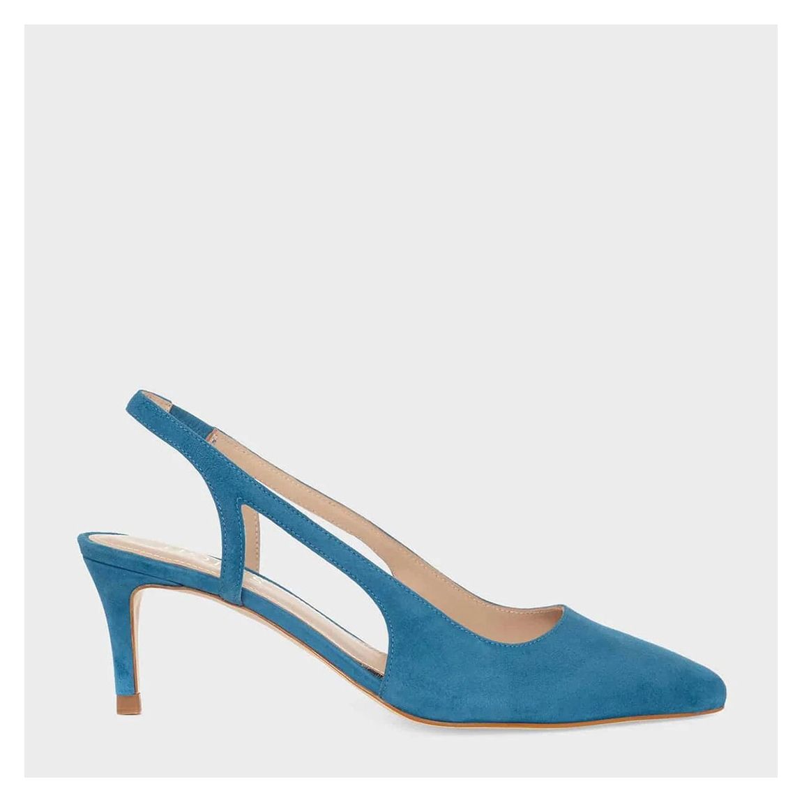 Blue Cleo Slingback Suede Heels main product photo