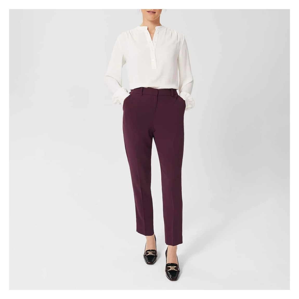 Mauve Petite Adelia Trousers main product photo