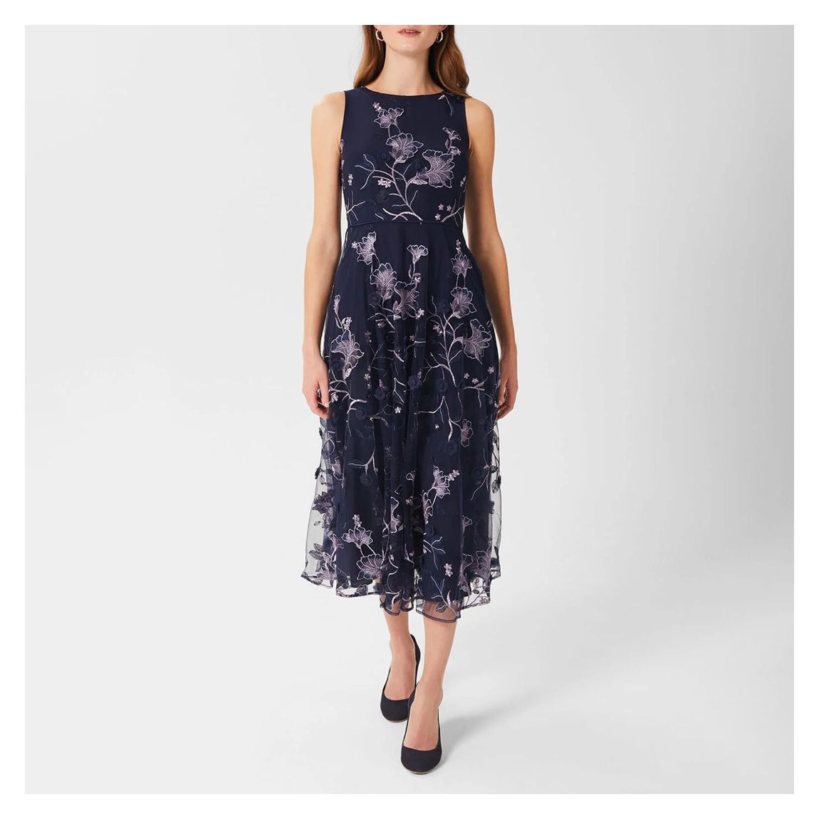 Navy Myla Floral Dress main product photo