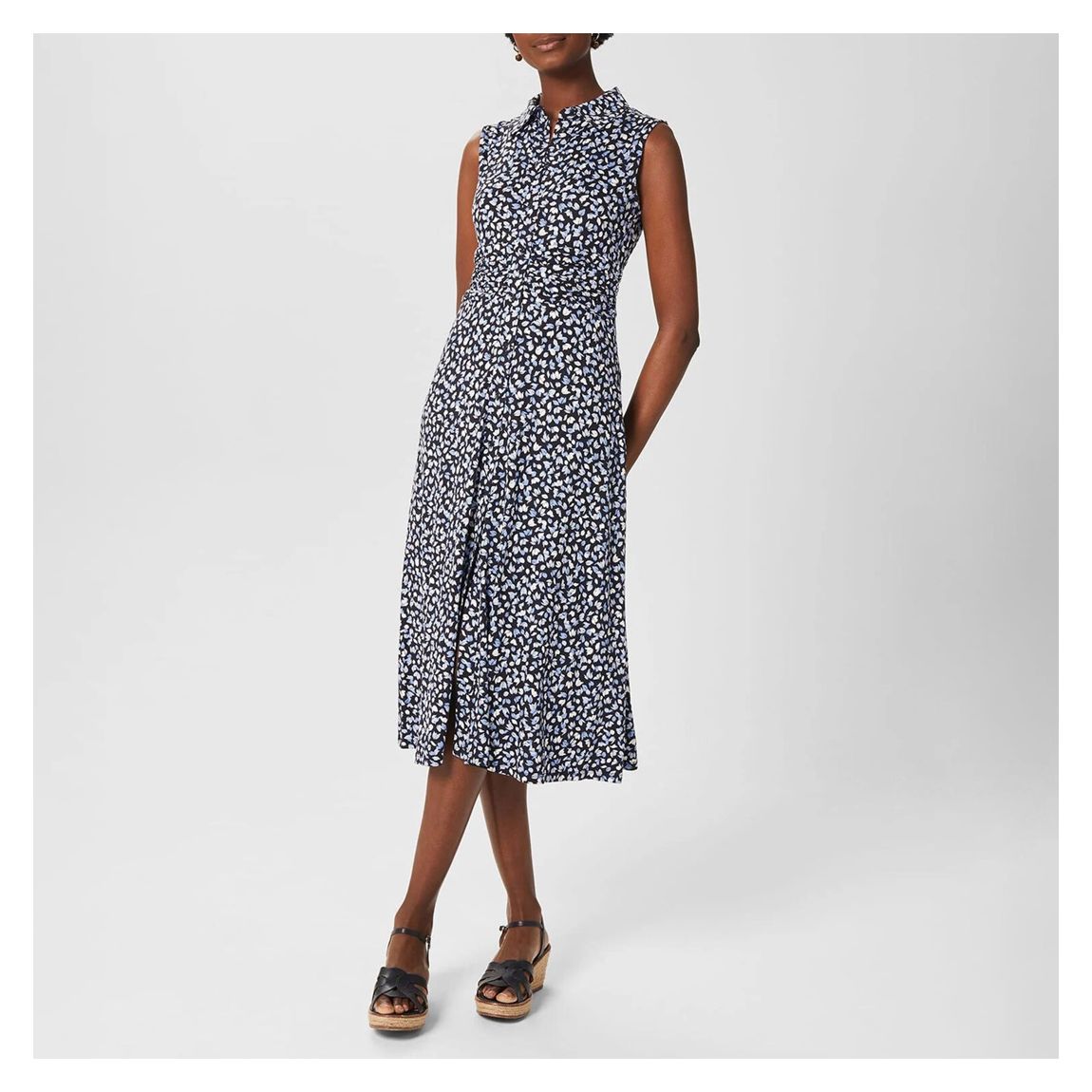 Navy Agnes Printed Dress main product photo