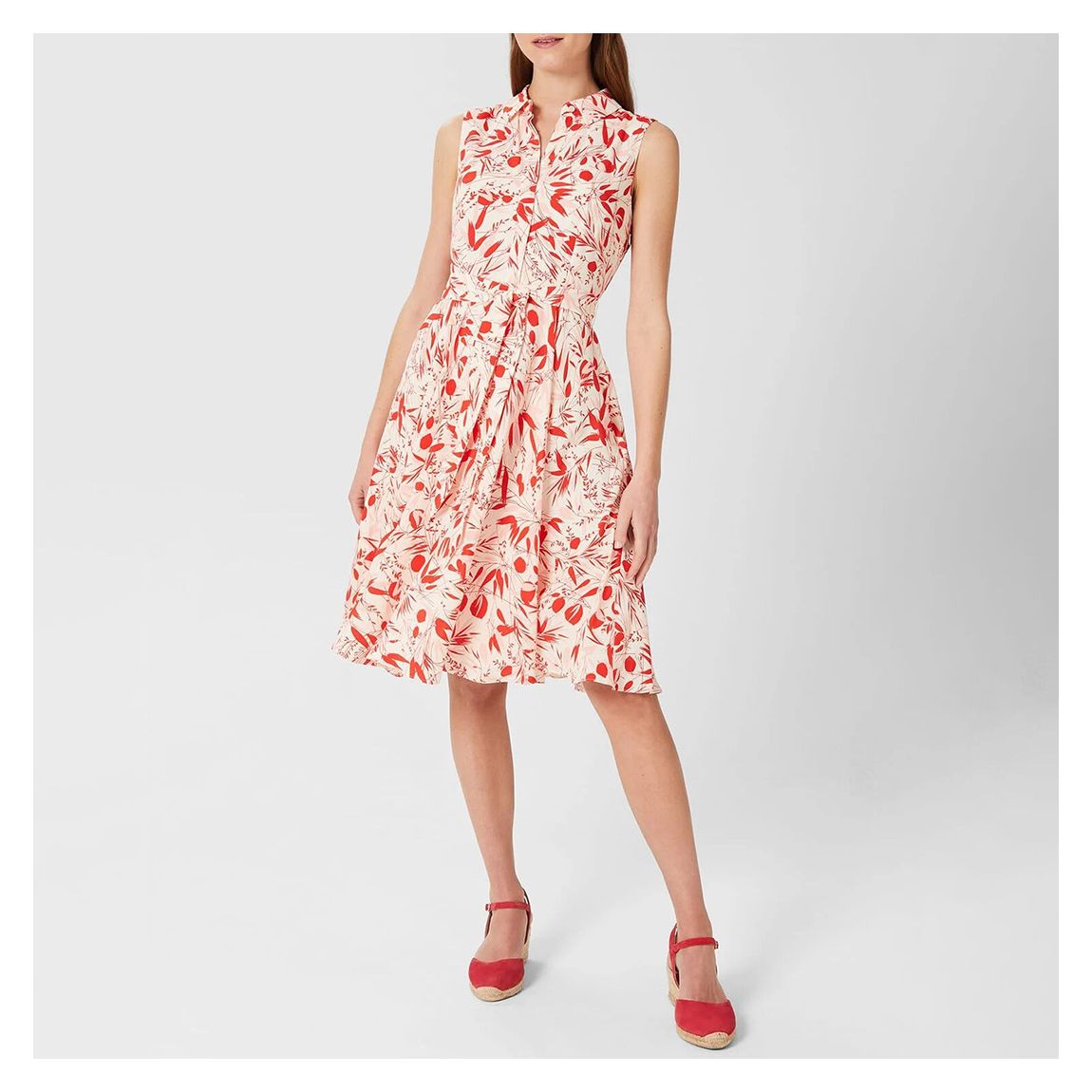 Red/White Belinda Printed Dress main product photo