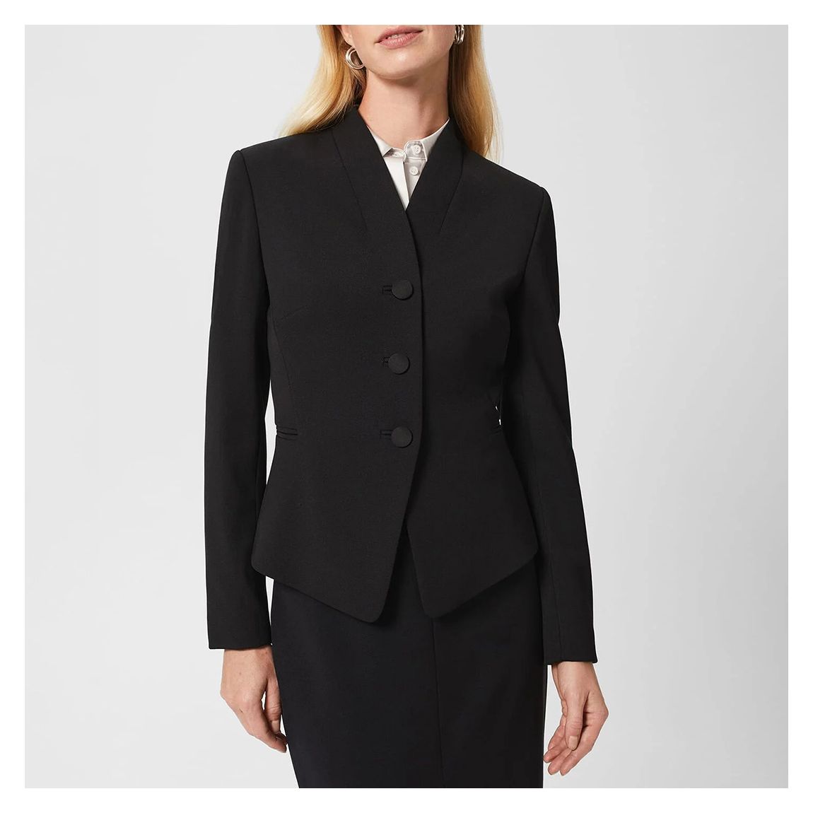 Black Clarice Wool Blend Blazer main product photo