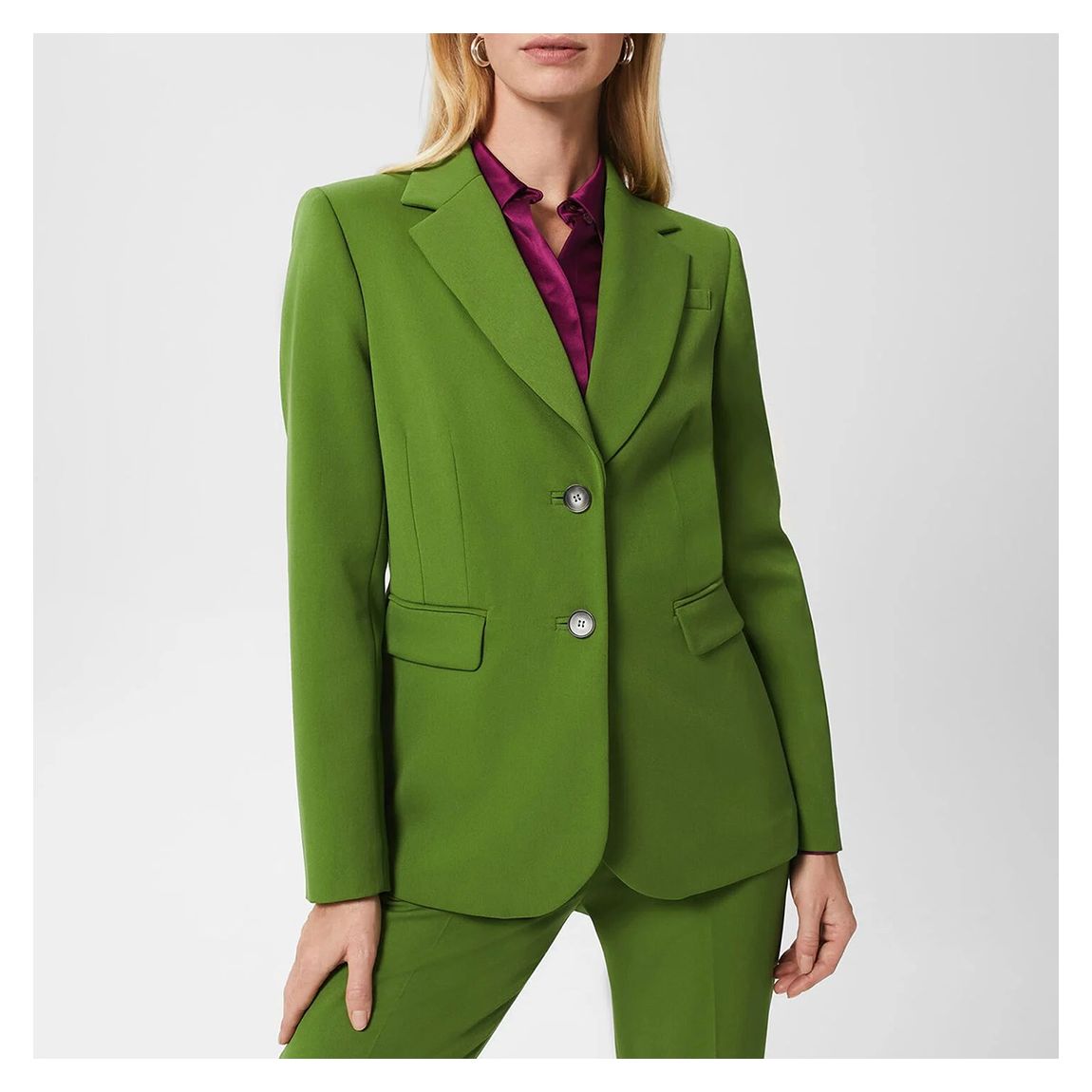 Green Anela Single Breasted Blazer main product photo