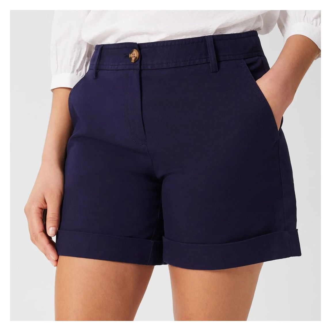 Navy Chessie Cotton Shorts main product photo