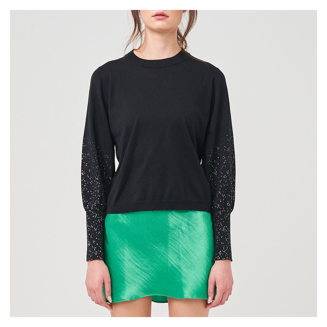 Black Bijou Cotton Silk Blend Jumper main product photo