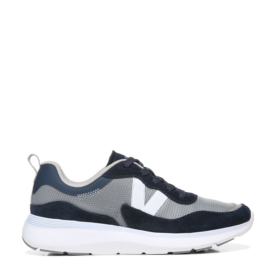 Navy Ayse Leather Trainer main product photo