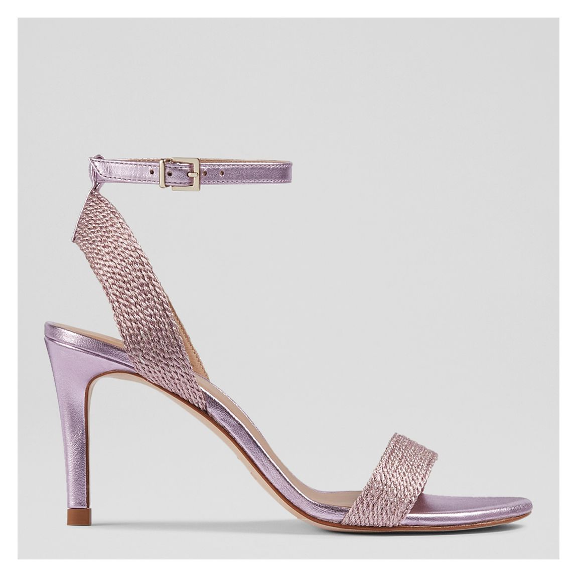 Pink Ivette Metallic Sandals main product photo