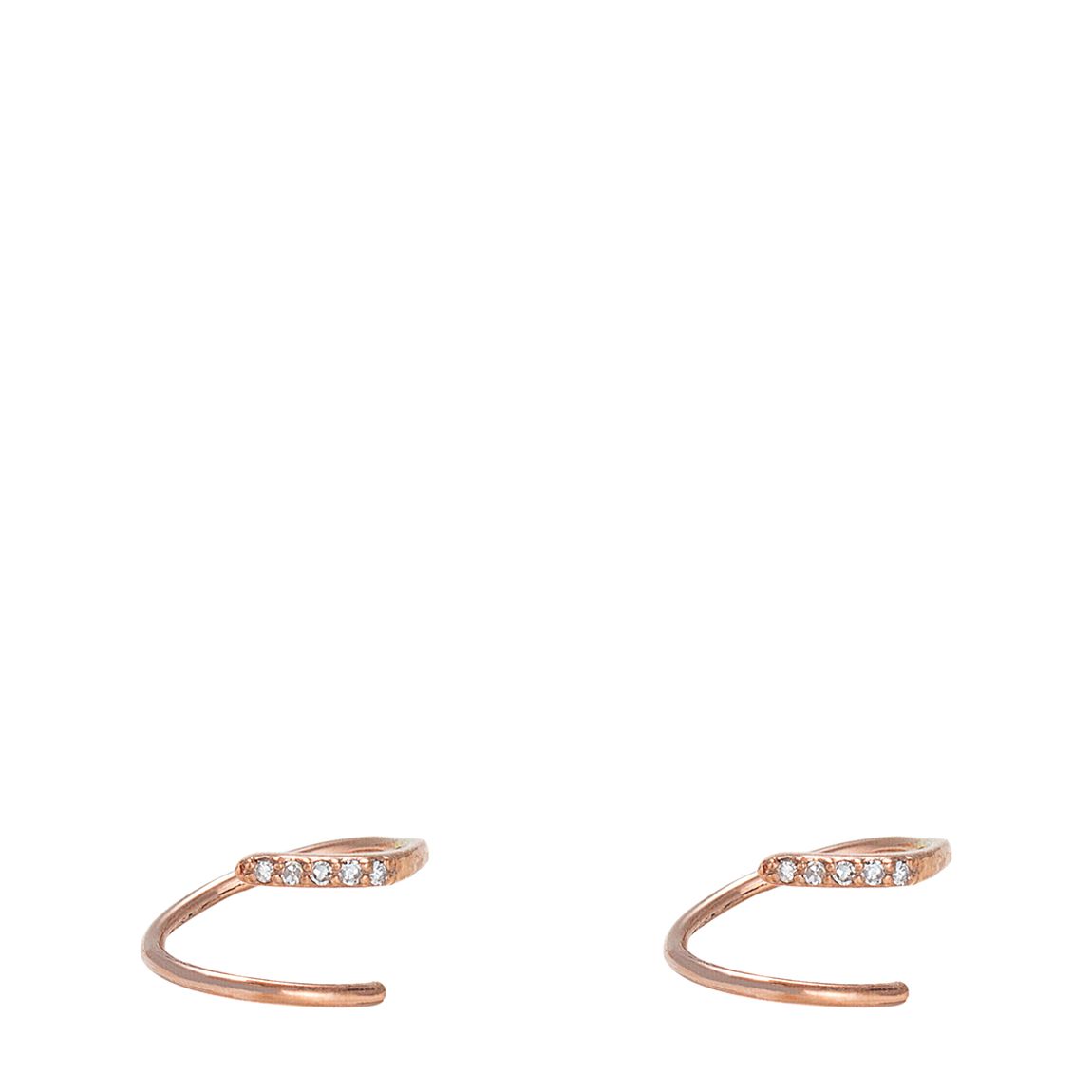 Rose Gold "Pretty Diamond Tourbillion" Earrings main product photo