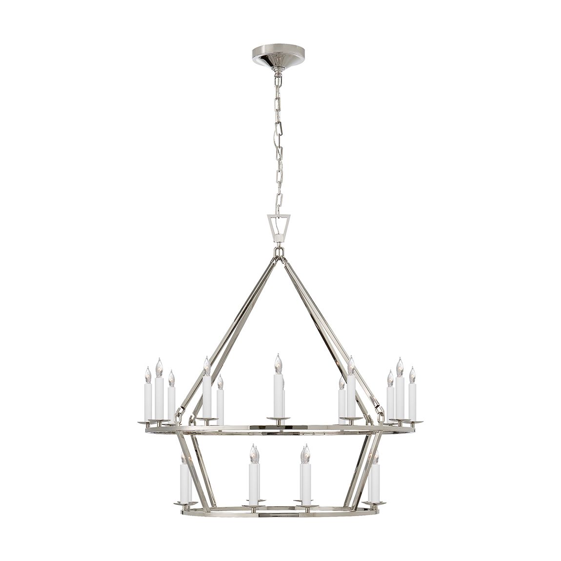 Darlana Medium Two-Tier Chandelier in Polished Nickel main product photo
