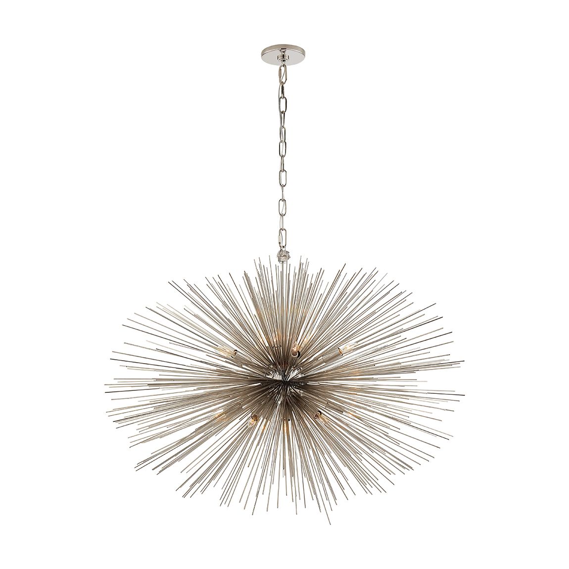 Strada Medium Oval Chandelier in Polished Nickel main product photo