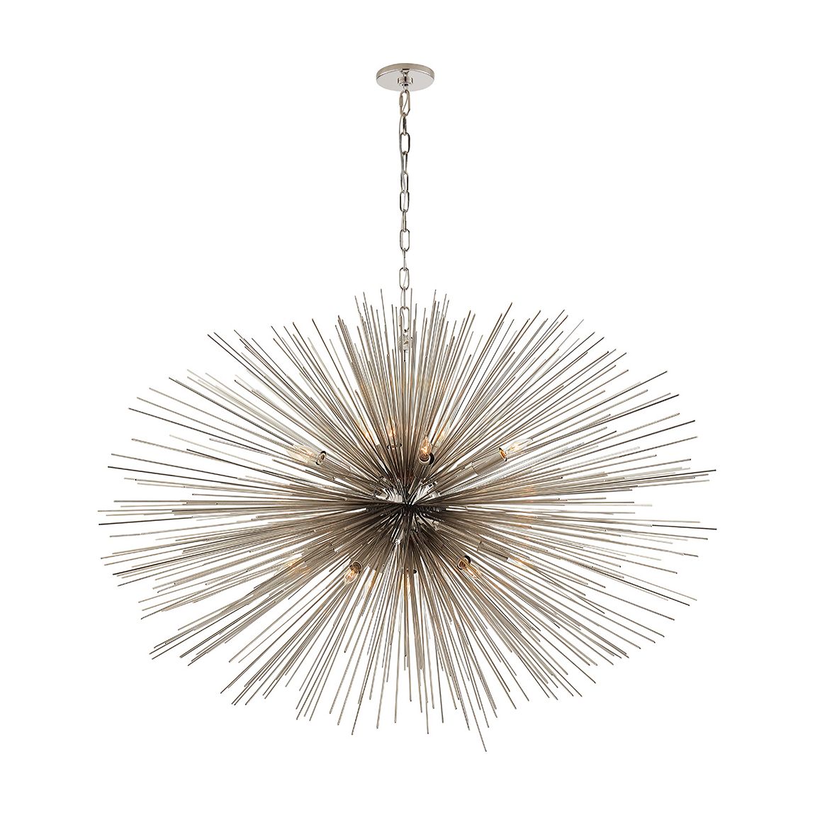 Strada Large Oval Chandelier in Polished Nickel main product photo