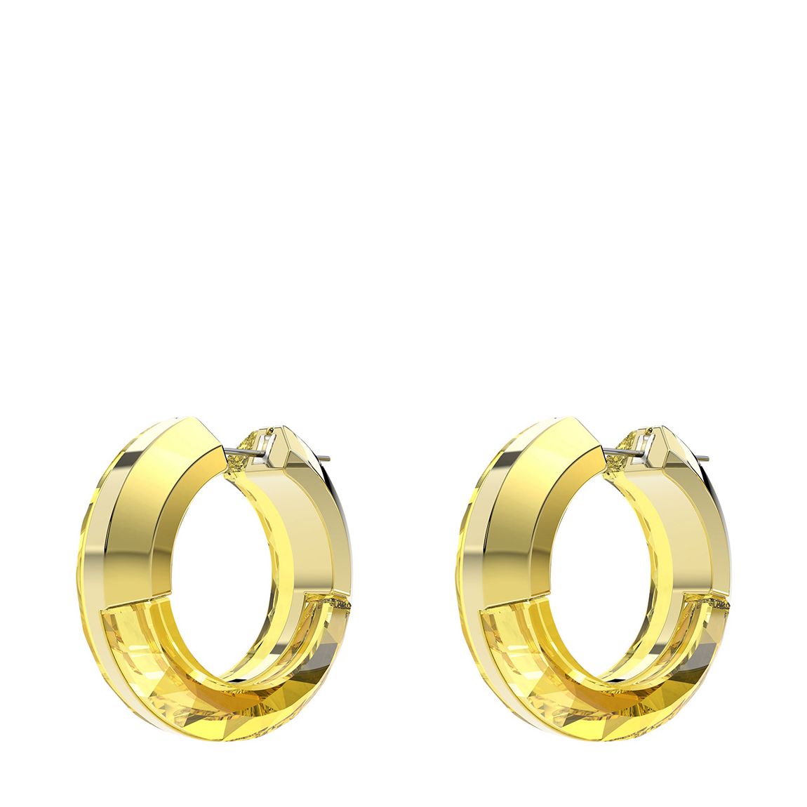 Light Topaz Lucent Hoop Pierced Earrings main product photo