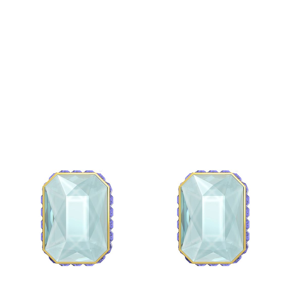 Crystal Blue Green Orbita Pair Pierced Earrings main product photo