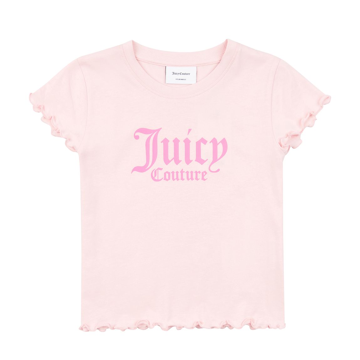 Girl's Pink Cotton Branded T-Shirt main product photo