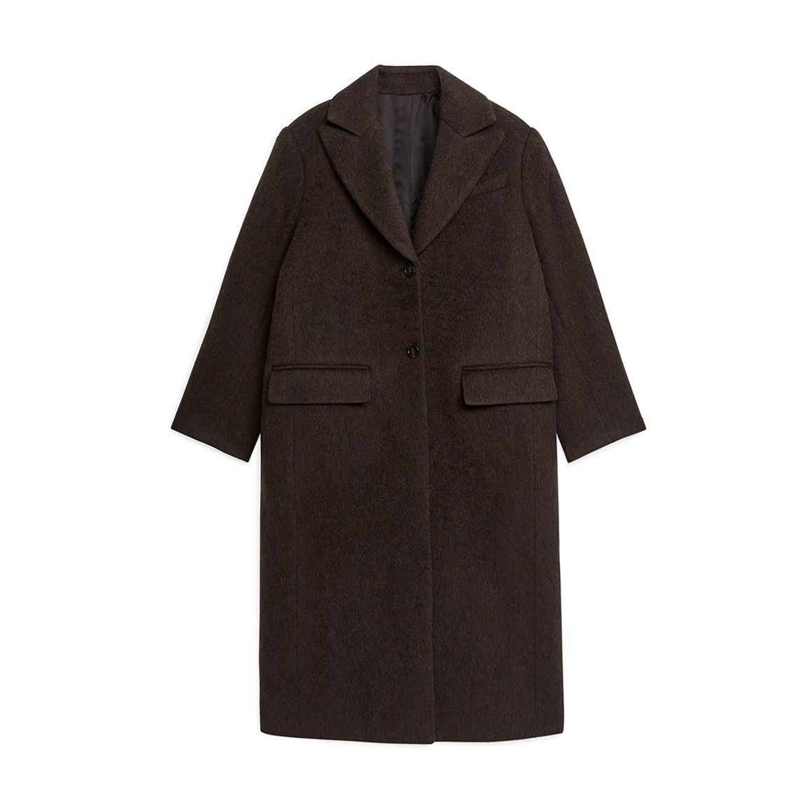 Brown Oversized Wool Blend Coat main product photo