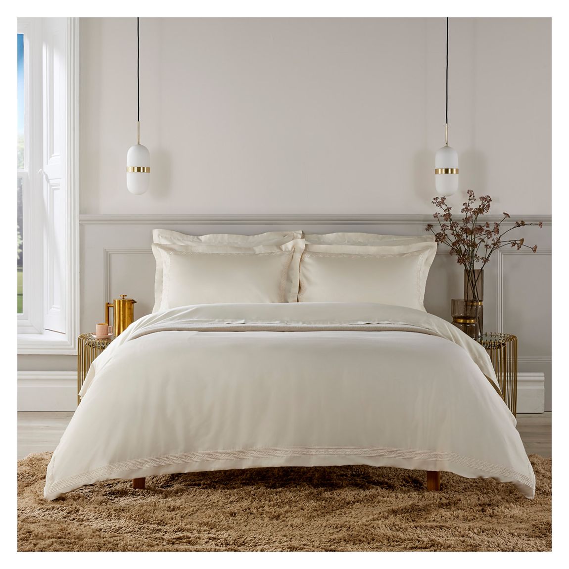 Matsuko Double Duvet Set, Cream main product photo