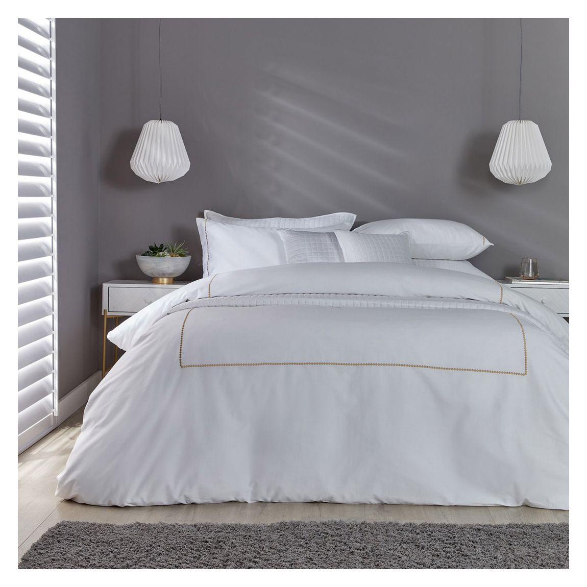 Appleby Single Duvet Set, Gold main product photo