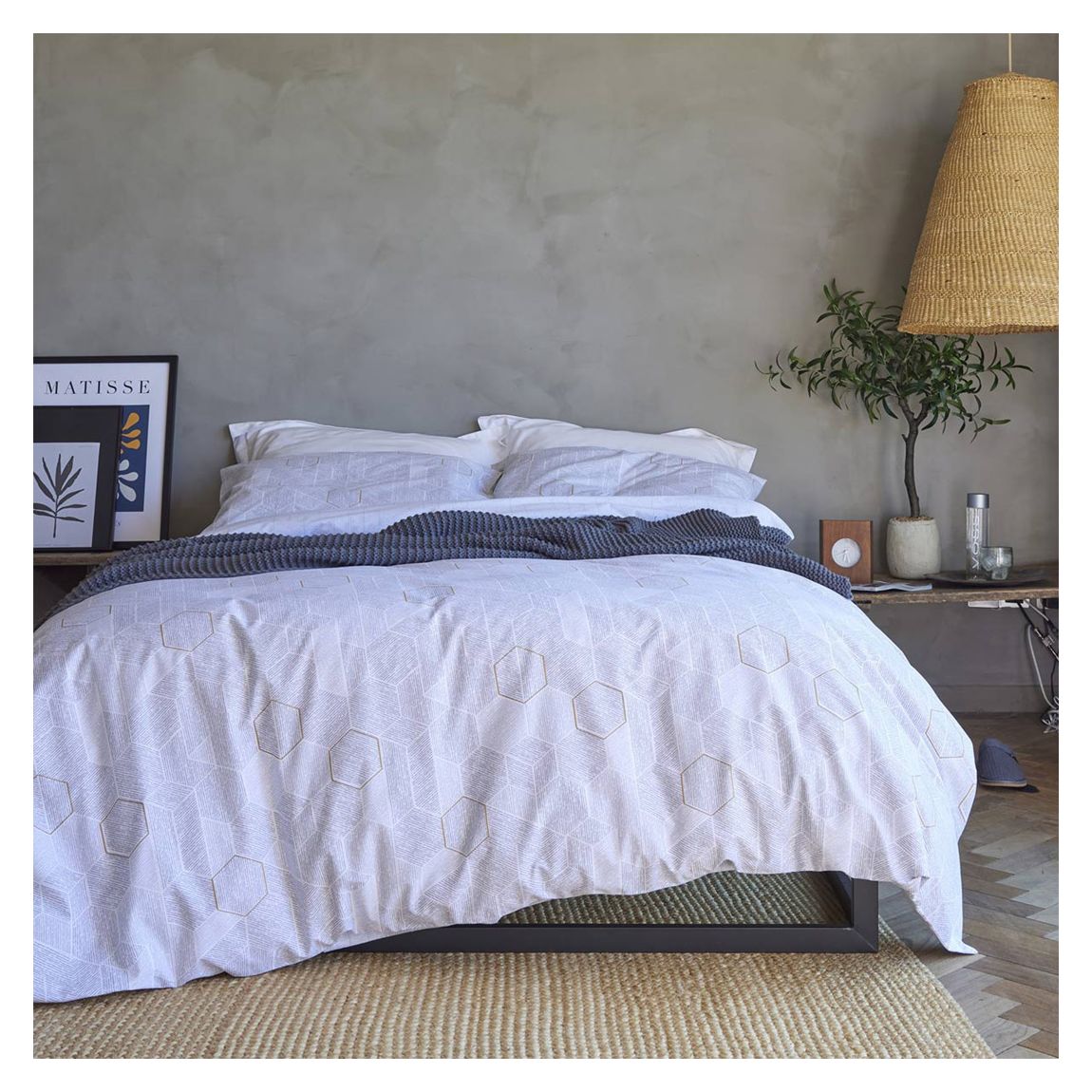 Meeko King Duvet Set, Silver main product photo