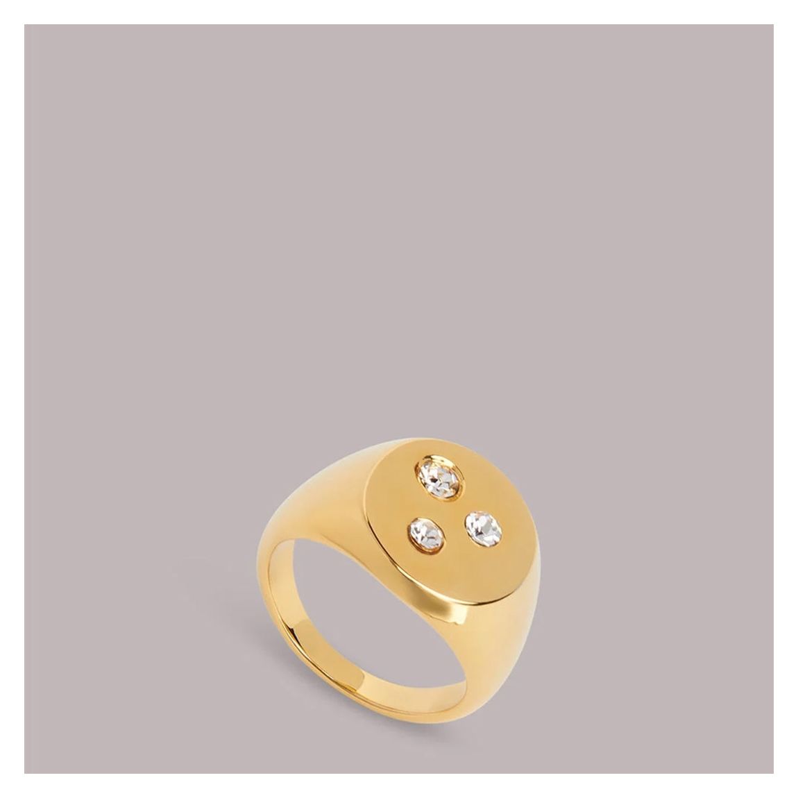 Gold Gem Signet Ring main product photo
