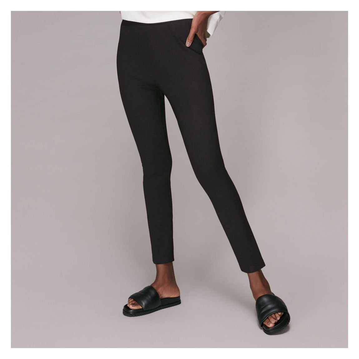 Black Classic Slim Ponte Trousers main product photo